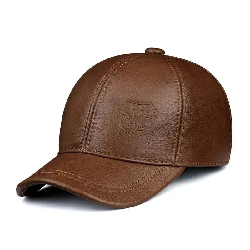 KNS Genuine Leather Baseball Cap