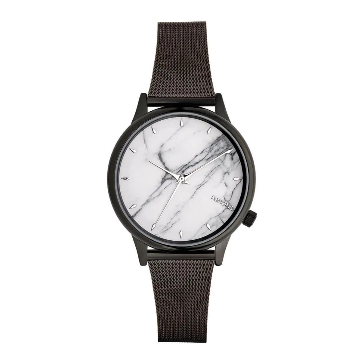 Komono Women's Black Mesh Bracelet Watch - Estelle Royale Marble Dial | KOM-W2867 Luxury Quartz Watch Quartz Watch Sale