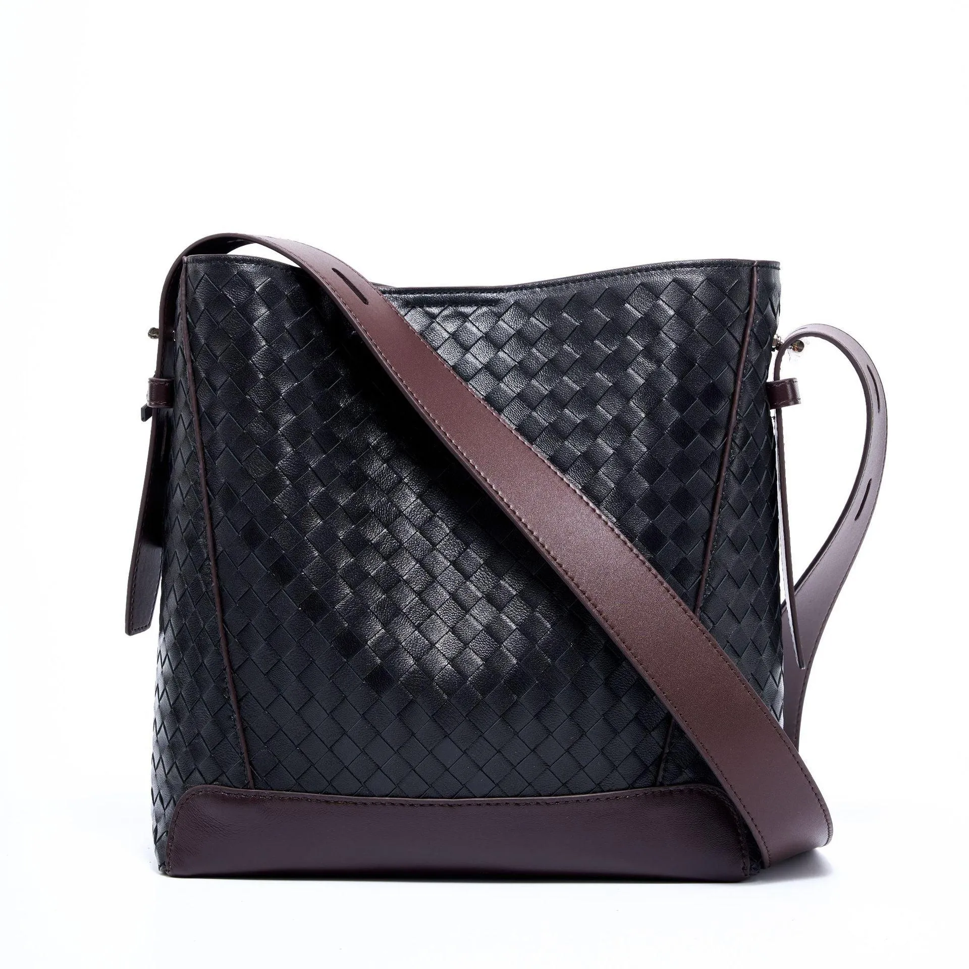 Lambskin Leather Handwoven Bucket Bag | Classic Bucket Shoulder Bag bucket bags for sale
