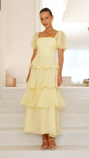 Lanelle Maxi Dress - Yellow,prom dresses,wedding guest dresses,homecoming dresses,bridesmaid dresses,cocktail dresses,women clothing,summer dresses,formal dresses,sundresses,mother of the bride dresses,quince clothing,bodycon dress,dress casual,dress desig