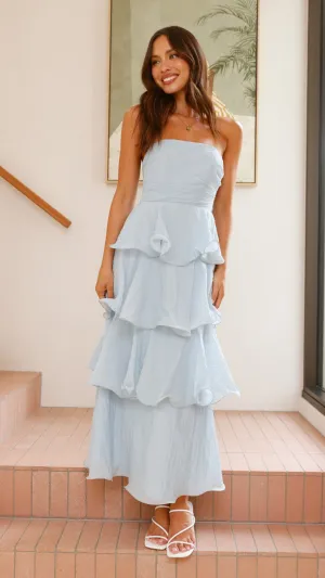Lanica Maxi Dress - Blue,prom dresses,wedding guest dresses,homecoming dresses,bridesmaid dresses,cocktail dresses,women clothing,summer dresses,formal dresses,sundresses,mother of the bride dresses,quince clothing,bodycon dress,dress casual,dress design,d