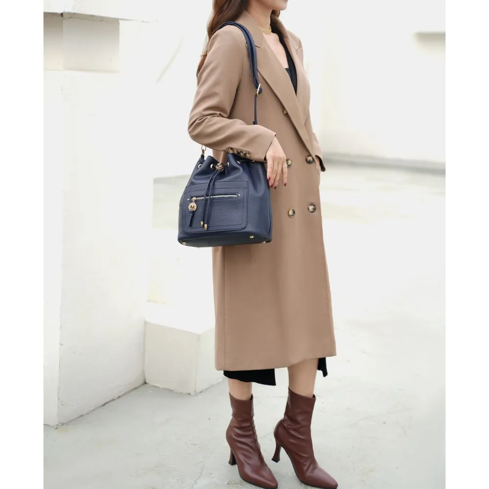 Larissa Vegan Leather Women??s Bucket Bag with Wallet?C 2 pieces