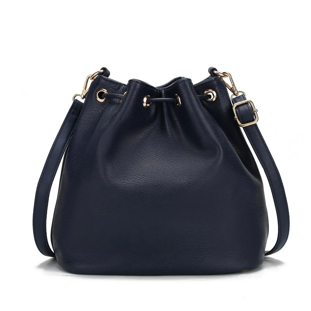 Larissa Vegan Leather Women??s Bucket Bag with Wallet?C 2 pieces