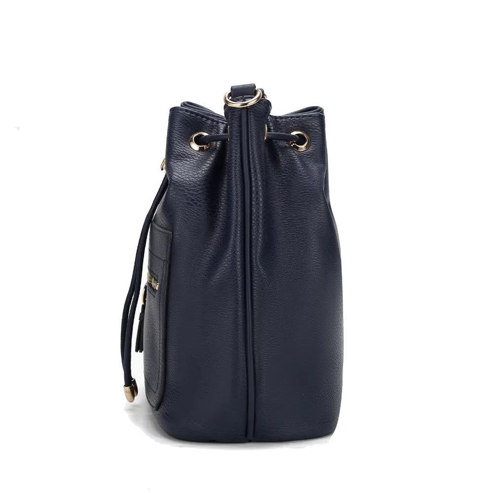 Larissa Vegan Leather Women??s Bucket Bag with Wallet?C 2 pieces