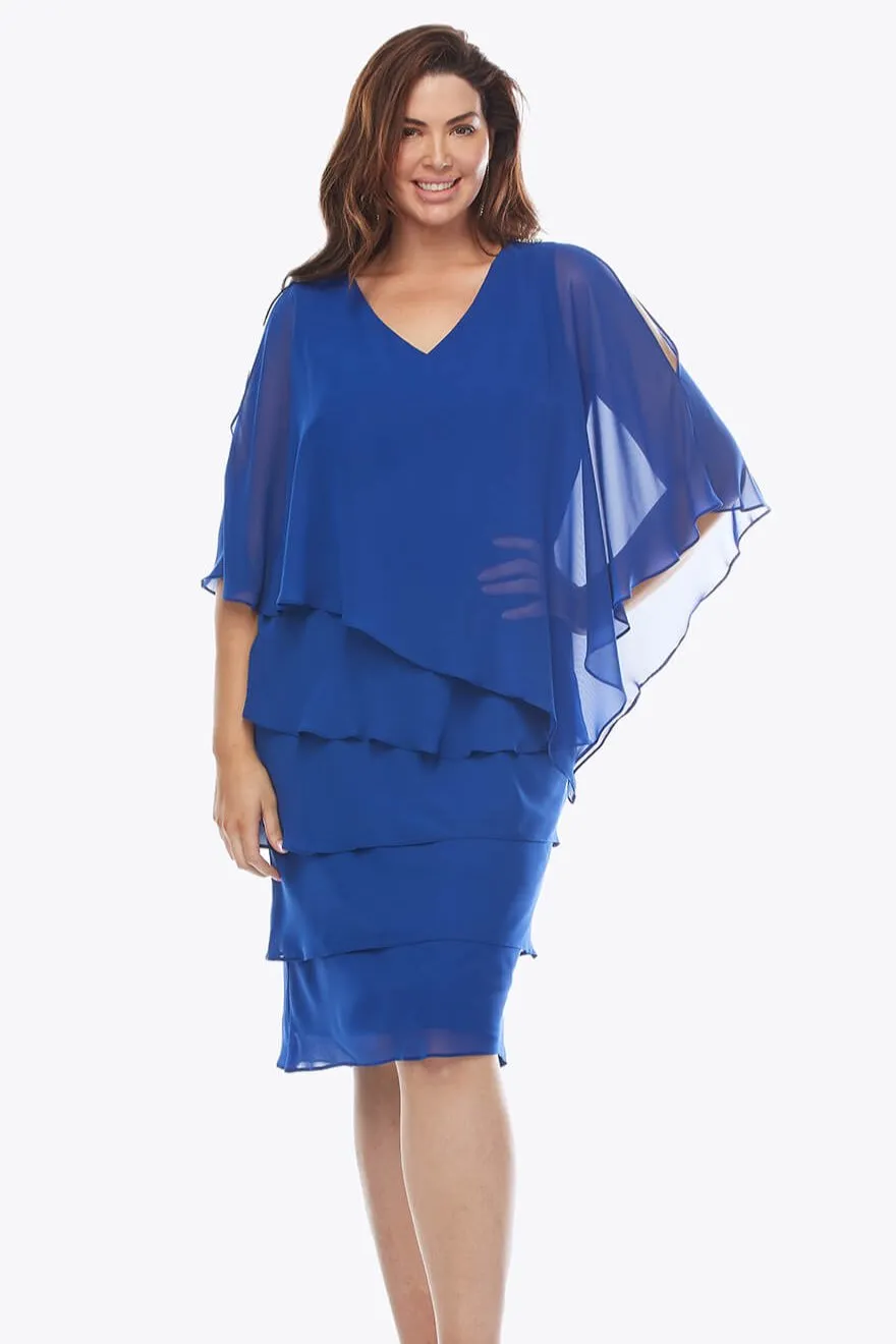 Clothings Layla Jones - LJ0448 Vee Neck Chiffon Layer Dress Dresses women dresses dress stores