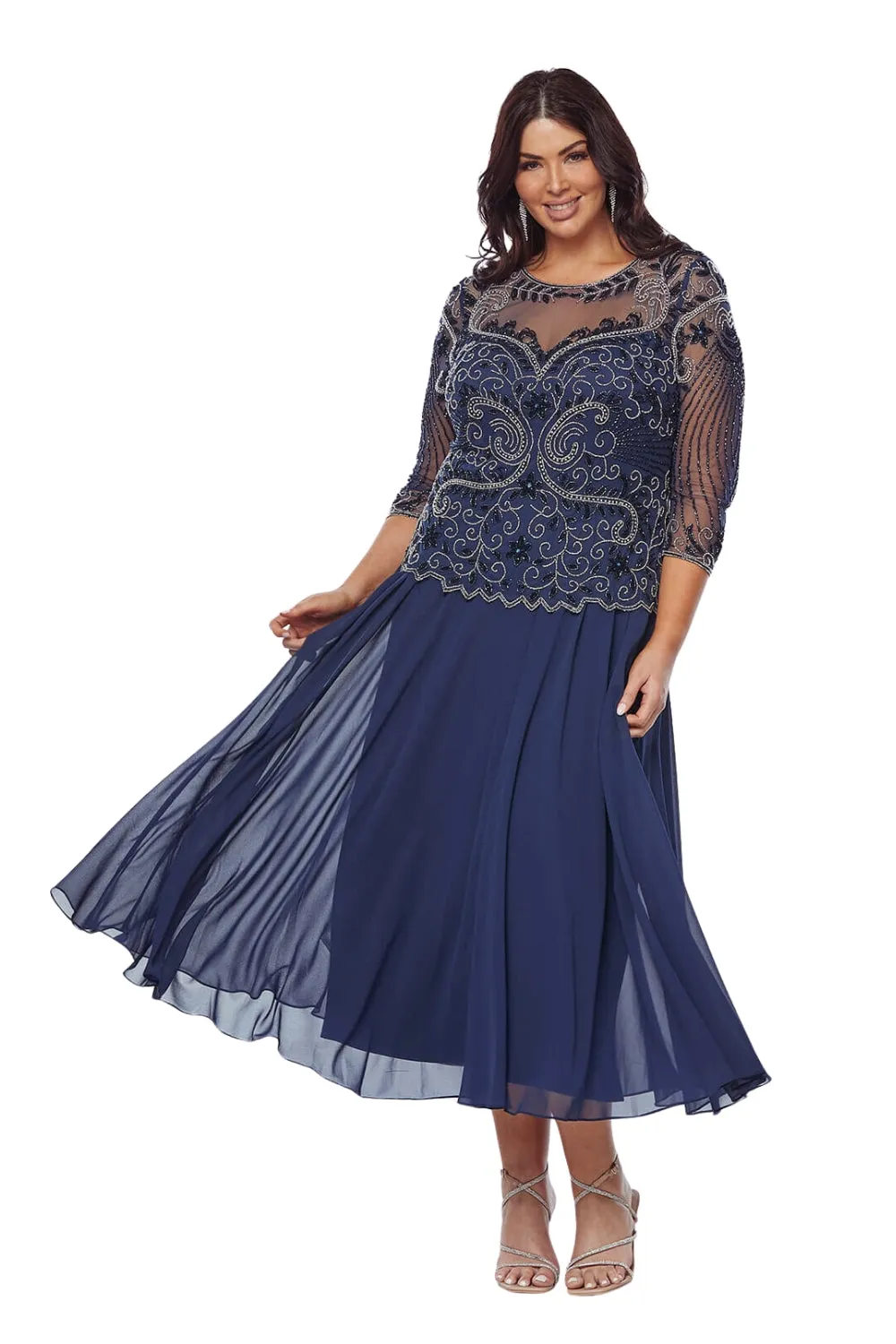 Clothings Layla Jones - LJ0551 Beaded Bodice Flare Dress Dresses women dresses dress stores
