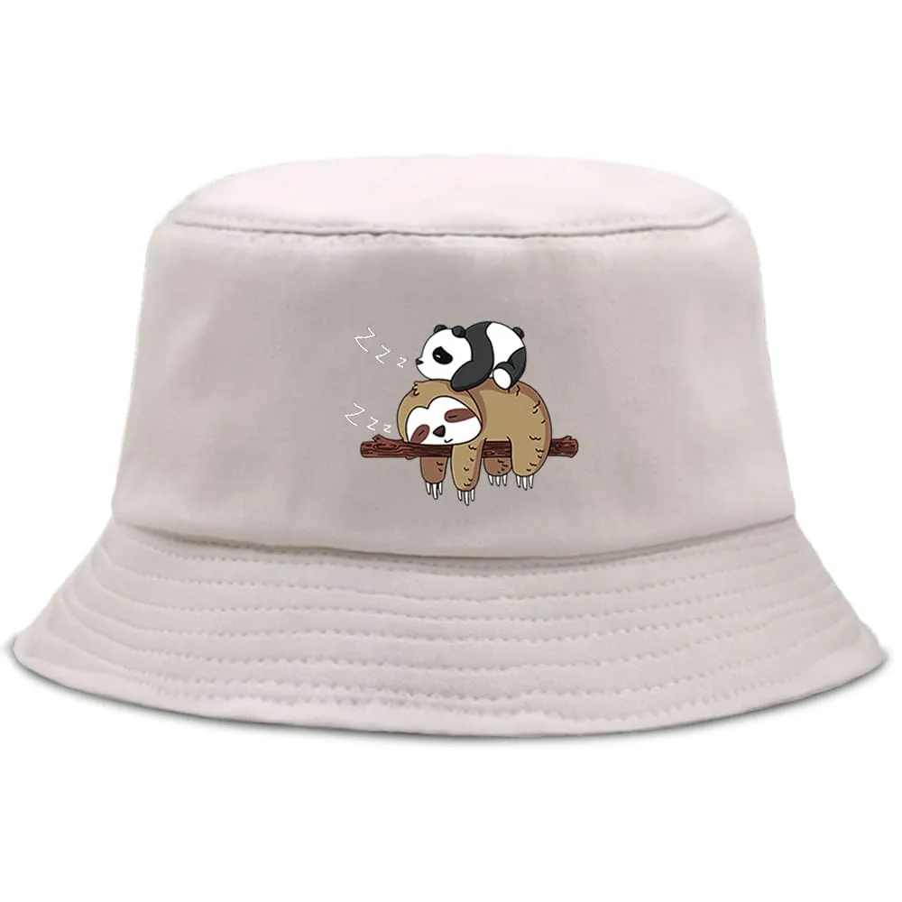 Lazy Panda & Sloth Bucket Hat