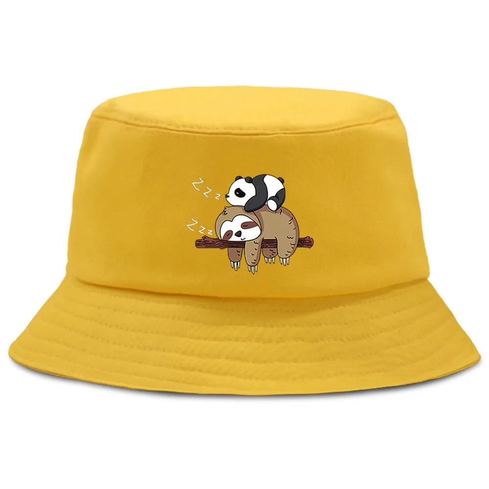Lazy Panda & Sloth Bucket Hat