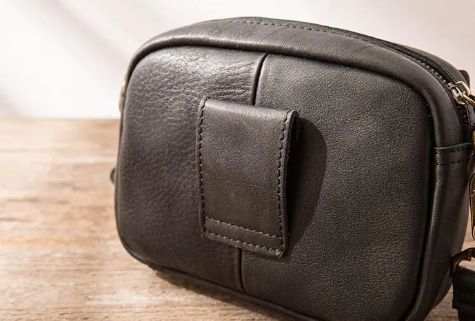 Leather Belt Pouch Phone Case Mens Waist Bag Shoulder Bag for Men