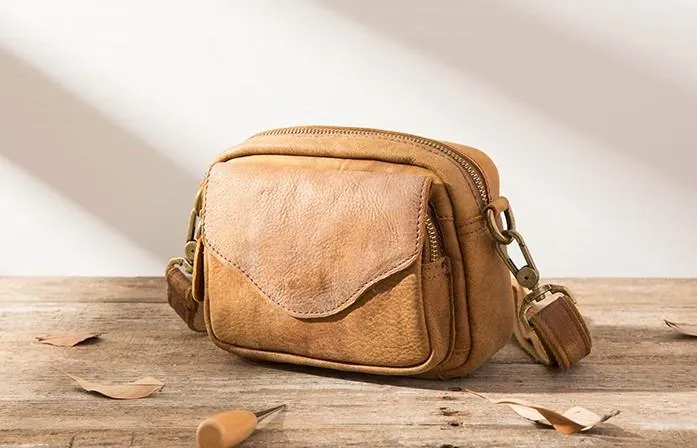 Leather Belt Pouch Phone Case Mens Waist Bag Shoulder Bag for Men