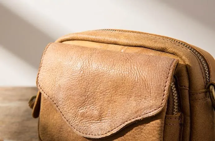 Leather Belt Pouch Phone Case Mens Waist Bag Shoulder Bag for Men