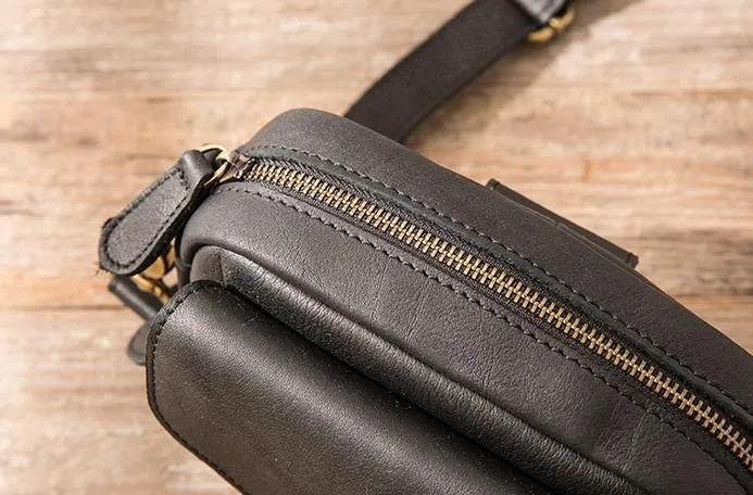 Leather Belt Pouch Phone Case Mens Waist Bag Shoulder Bag for Men