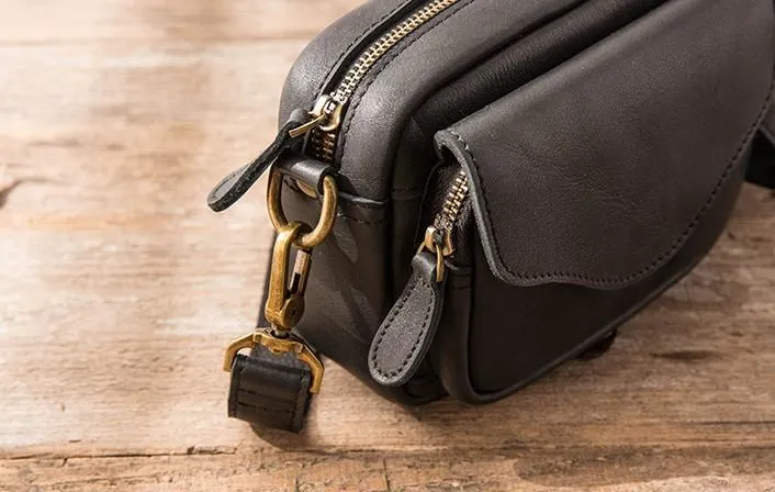 Leather Belt Pouch Phone Case Mens Waist Bag Shoulder Bag for Men