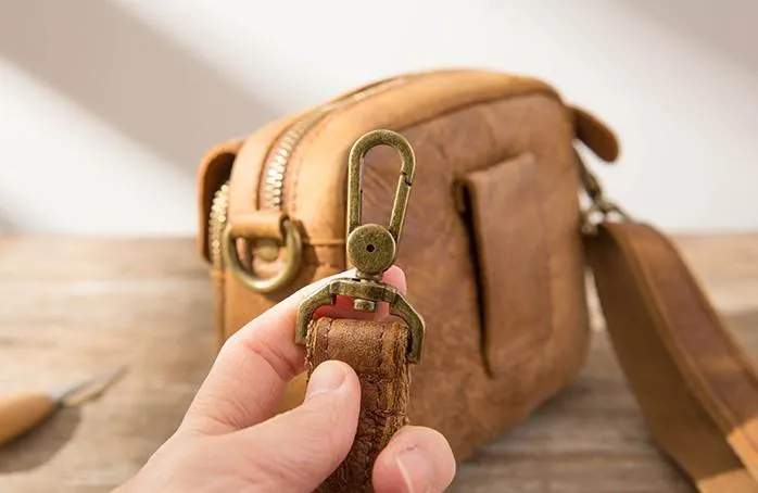 Leather Belt Pouch Phone Case Mens Waist Bag Shoulder Bag for Men