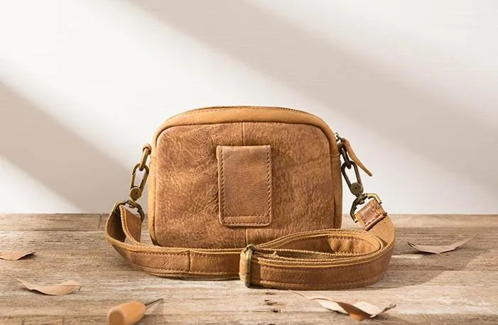 Leather Belt Pouch Phone Case Mens Waist Bag Shoulder Bag for Men