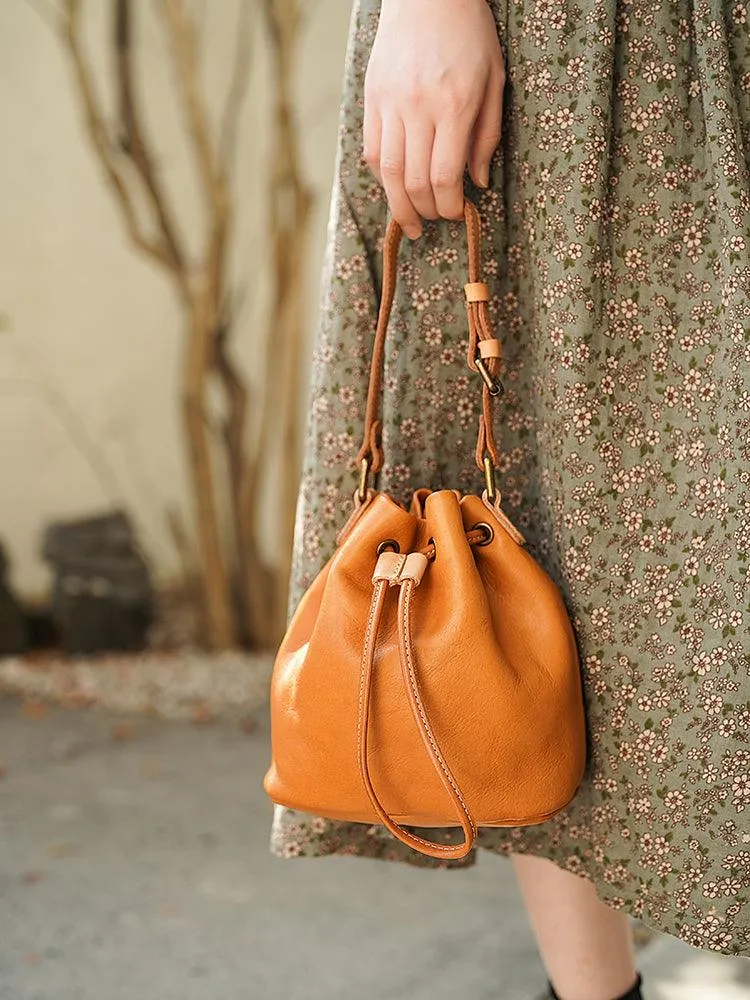 Leather Bucket bag Valentines Day gift Personalised Bag Shoulder Bag, Cross Body Bag, Tan Leather Bag, Crossbody Bag, Gift for her bucket bags for sale