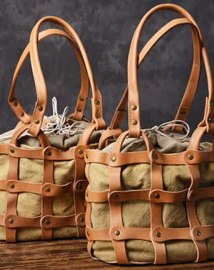 Leather Canvas Women Bucket Bag Shopper Bag Shoulder Bag For Women cheap online