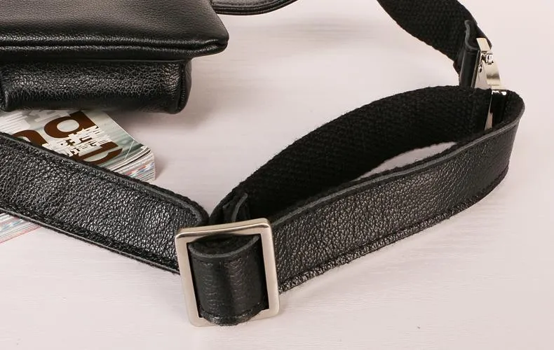 Leather Mens FANNY PACK MENS WAIST BAG HIP PACK BELT BAG FOR MEN