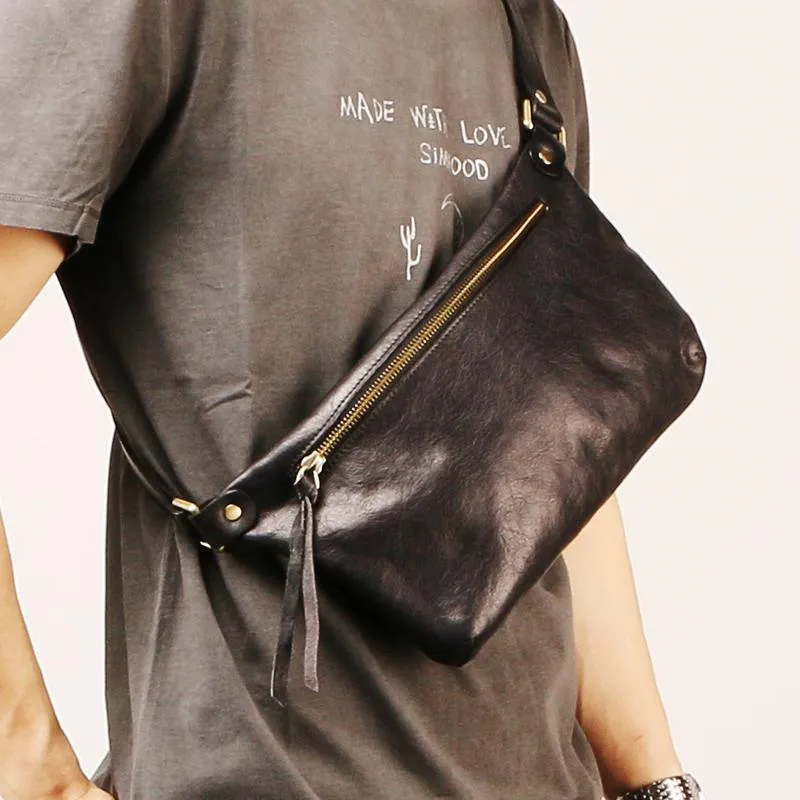 Leather Mens FANNY PACK MENS WAIST BAG HIP PACK BELT BAG FOR MEN