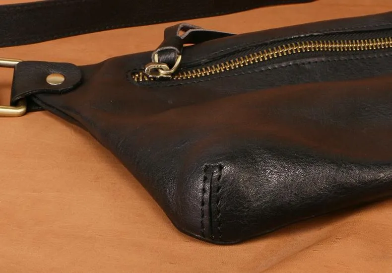 Leather Mens FANNY PACK MENS WAIST BAG HIP PACK BELT BAG FOR MEN