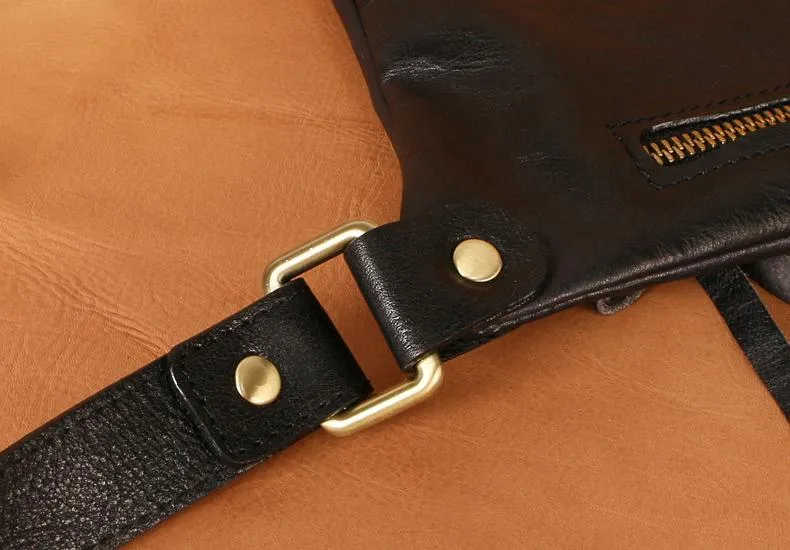 Leather Mens FANNY PACK MENS WAIST BAG HIP PACK BELT BAG FOR MEN