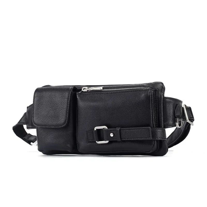 Leather Mens FANNY PACK MENS WAIST BAG HIP PACK BELT BAG FOR MEN