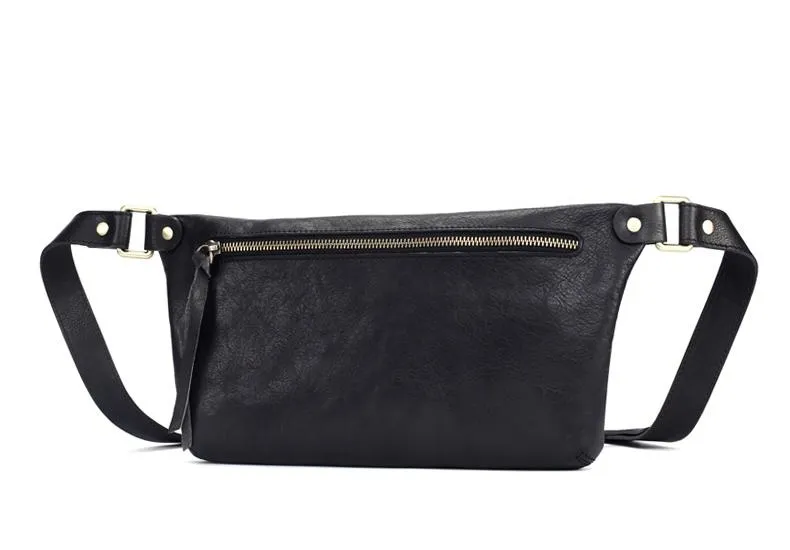 Leather Mens FANNY PACK MENS WAIST BAG HIP PACK BELT BAG FOR MEN