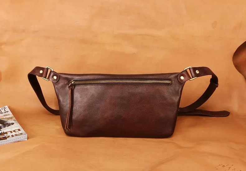 Leather Mens FANNY PACK MENS WAIST BAG HIP PACK BELT BAG FOR MEN