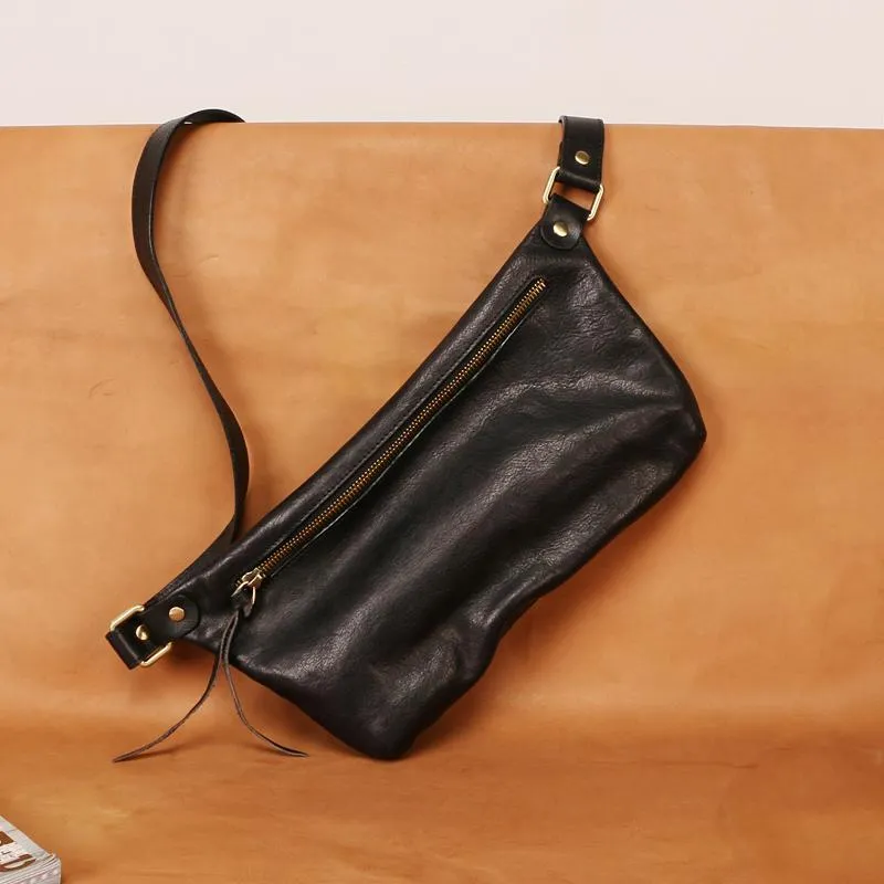 Leather Mens FANNY PACK MENS WAIST BAG HIP PACK BELT BAG FOR MEN