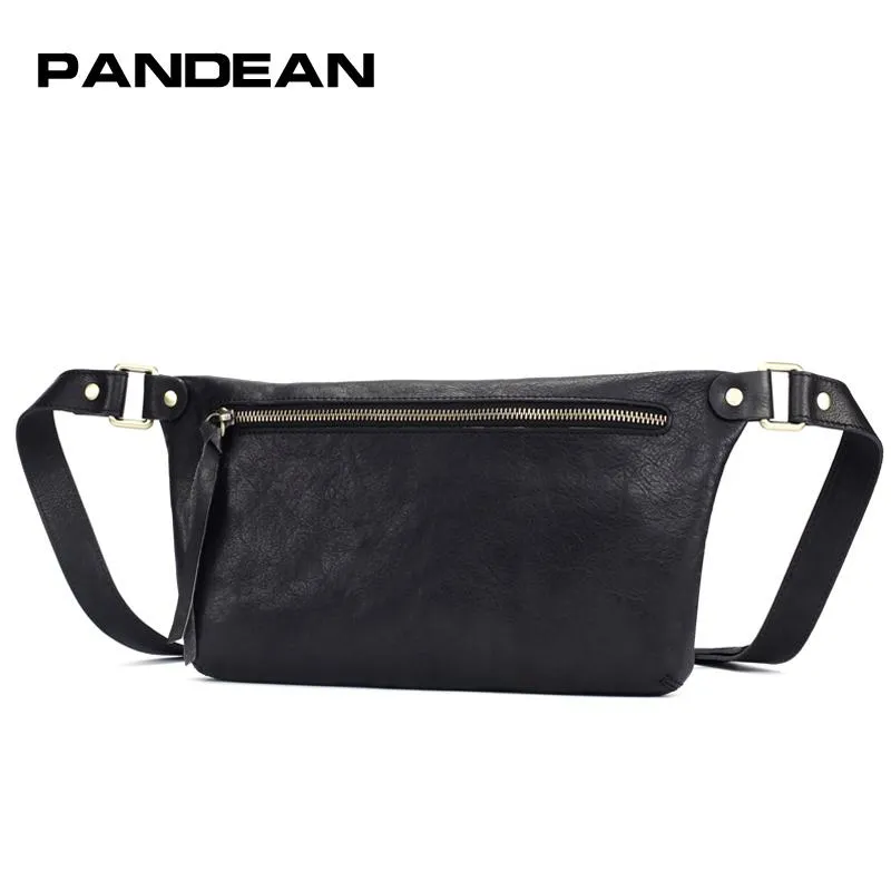 Leather Mens FANNY PACK MENS WAIST BAG HIP PACK BELT BAG FOR MEN