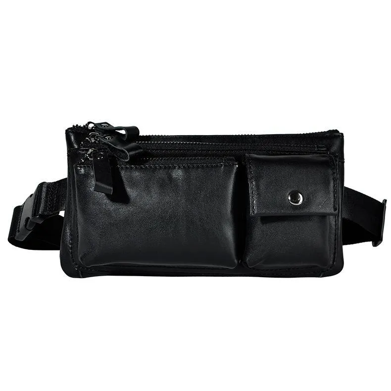 Leather Mens Fanny Pack Waist Bag Hip Pack Belt Bag Bumbag for Men
