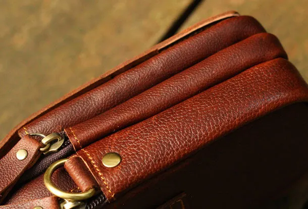 Leather Mens Small Belt Pouch Waist Bag Hip Pack Belt Bag for Men