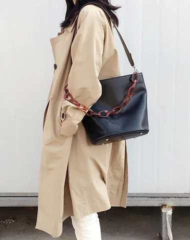 LEATHER WOMENs Black Bucket Purse SHOULDER BAG FOR WOMEN cheap online
