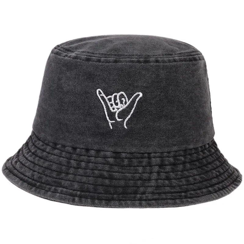 Lenox Washed Bucket Hat boater hat with bow in beach sunlight