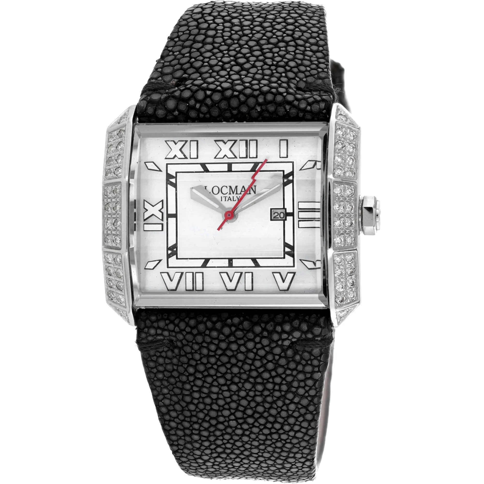 Locman Women's Watch - Classic Silver Dial Black Leather Strap | 232MOPWHDC/BK STG Luxury Quartz Watch Quartz Watch Sale