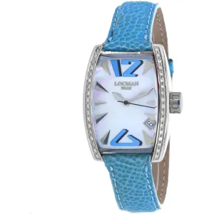 Locman Women's Watch - Panorama White Dial Blue Leather Strap Diamond | 151MOPSKD Luxury Quartz Watch Quartz Watch Sale