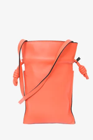 Loewe 2022 Orange Leather Pocket Pouch Crossbody Bag anti-theft crossbody bags sale