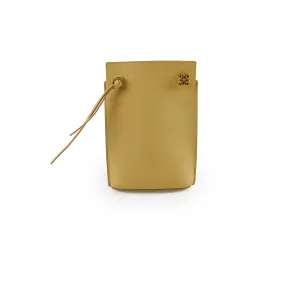 Loewe Pocket Leather Crossbody Yellow Crossbody Bags Cheap Online