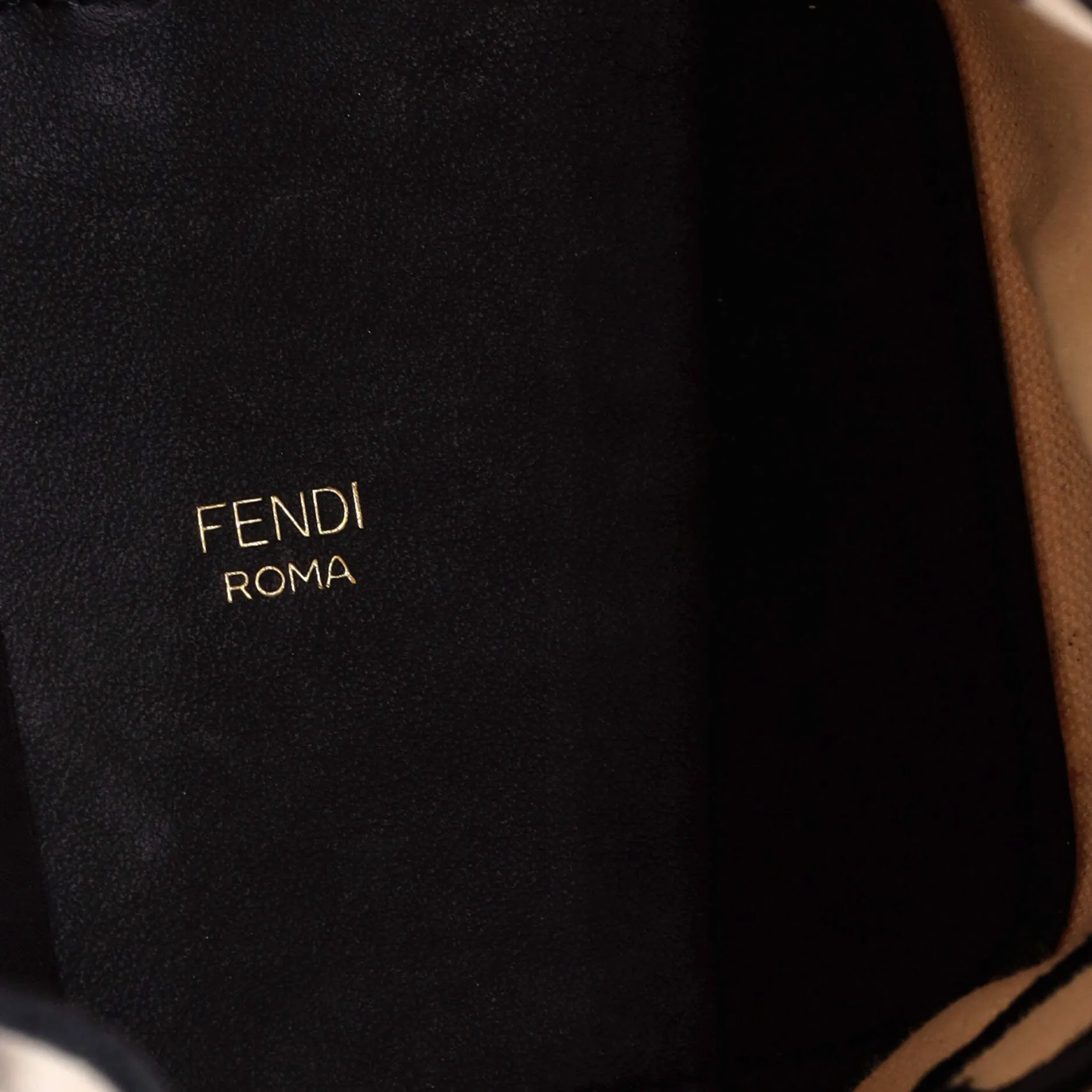 Logo Mon Tresor Bucket Bag Embroidered Canvas Mini