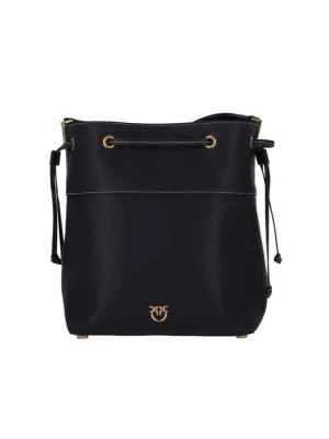 Logo" Bucket Bag - Black stylish bucket bags