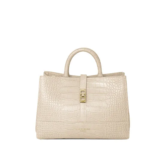 Lola Croco 10" - Cream handle bags on sale