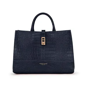 Lola Croco 12" - Blue Jeans handle bags on sale