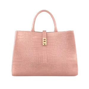 Lola Croco 15" - Nude Pink handle bags on sale