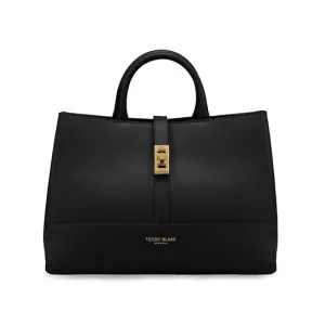 Lola Vitello 12" - Black/Red handle bags on sale