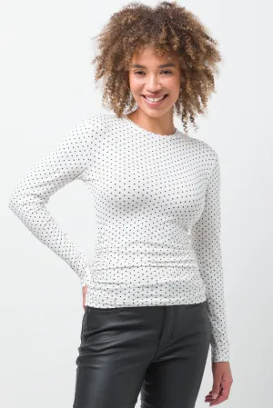 Long Sleeve Top White And Black,women t-shirt cotton,women t-shirt top,boutique women's clothing