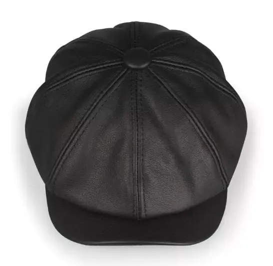Louis Genuine Leather Newsboy Cap