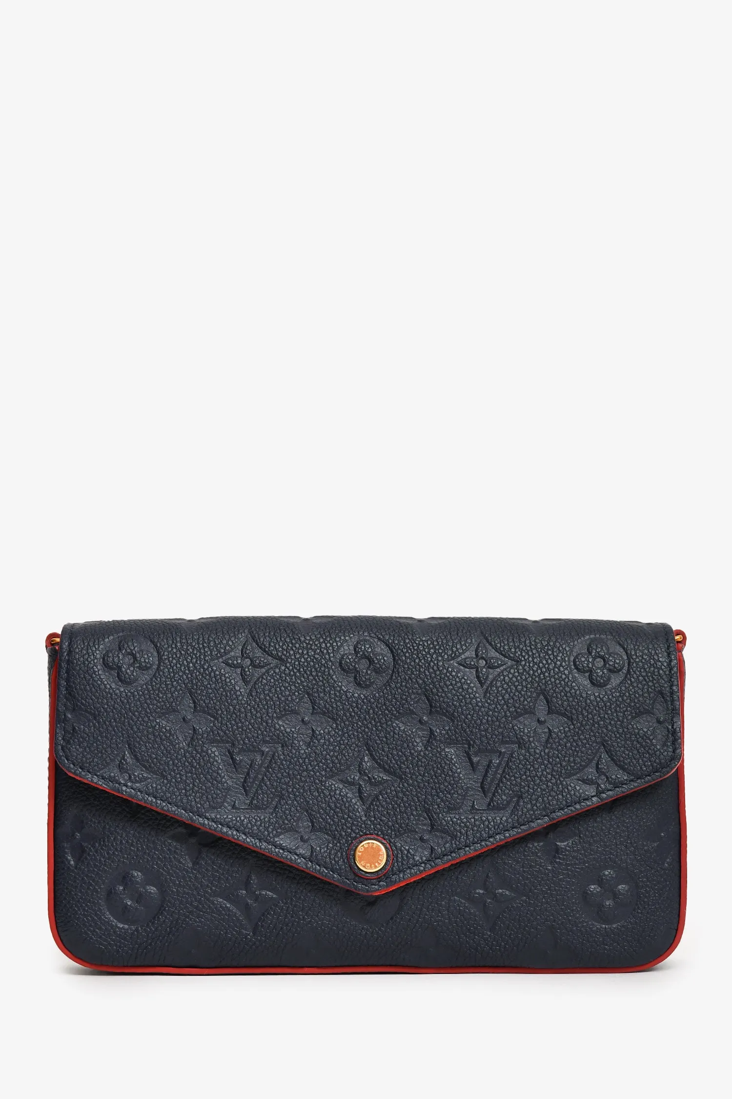 Louis Vuitton 2017 Navy/Red Leather Empriente Felicie Crossbody Bag