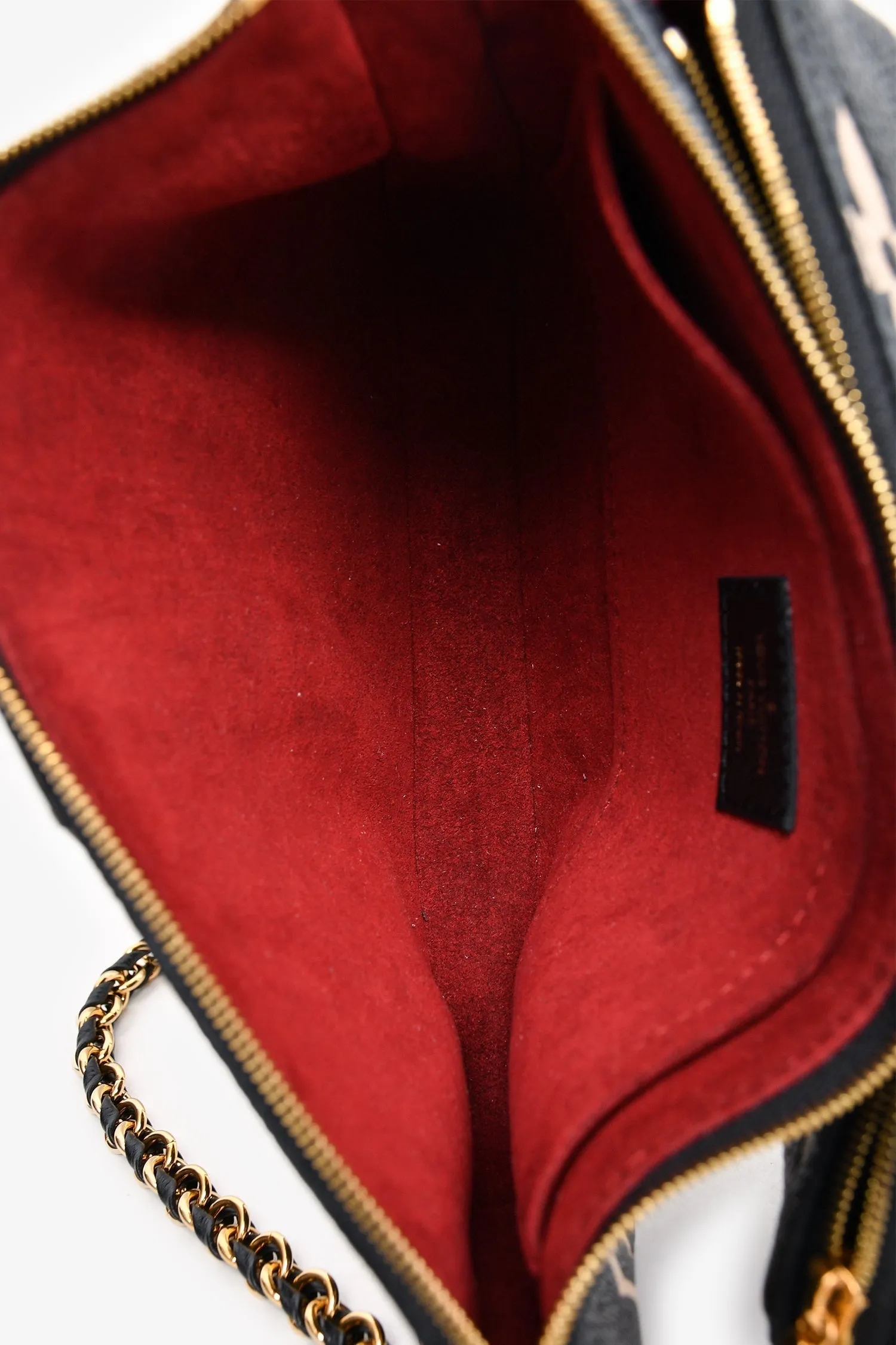 Louis Vuitton Black Leather Empreinte Monogram Giant Multi Pochette Crossbody