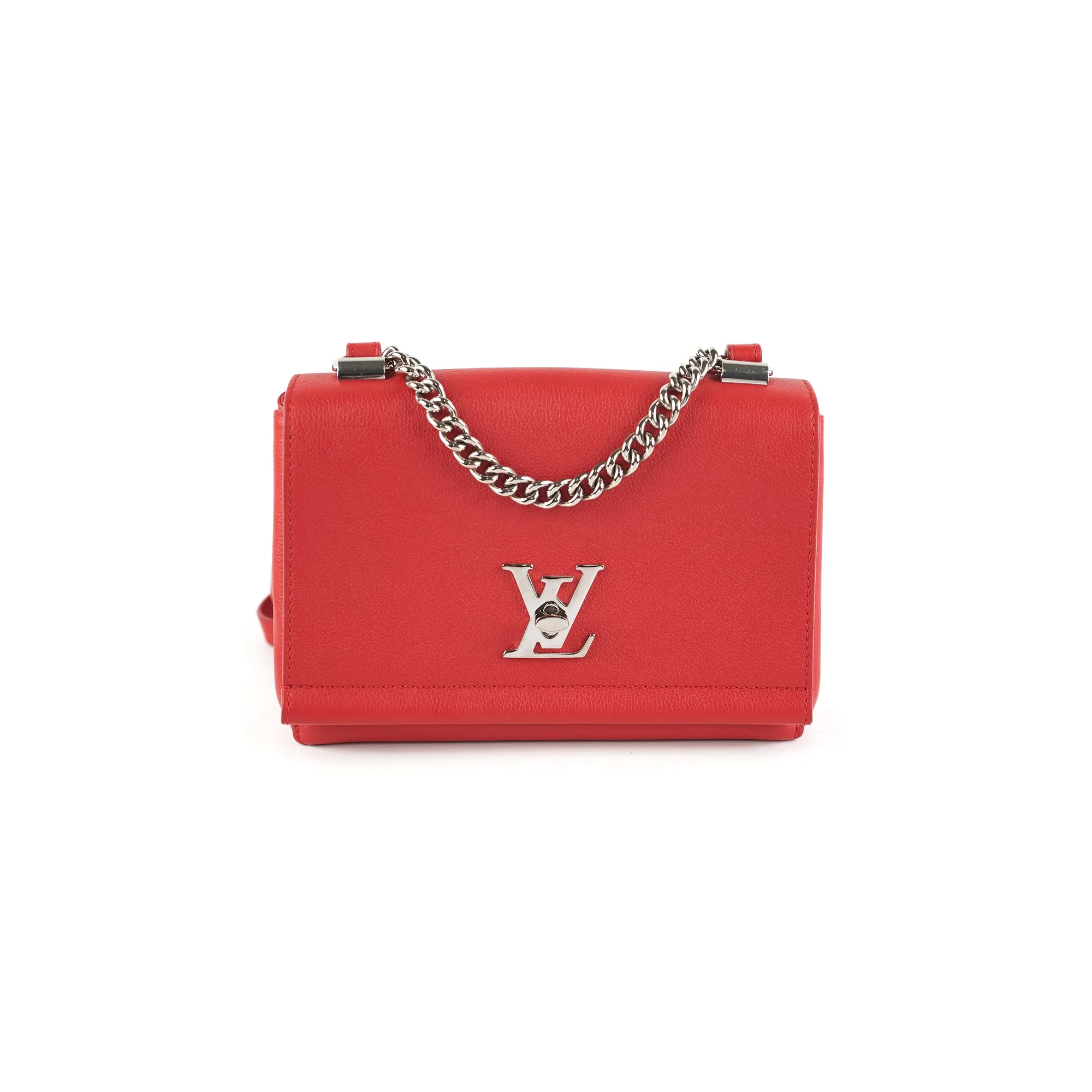 Louis Vuitton Lockme II BB Calfskin Rubis Crossbody Bags Cheap Online