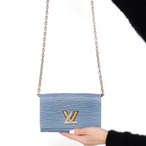 Louis Vuitton Twist Chain Light Denim Epi Leather Wallet On Chain Bag handbags sale 80% off